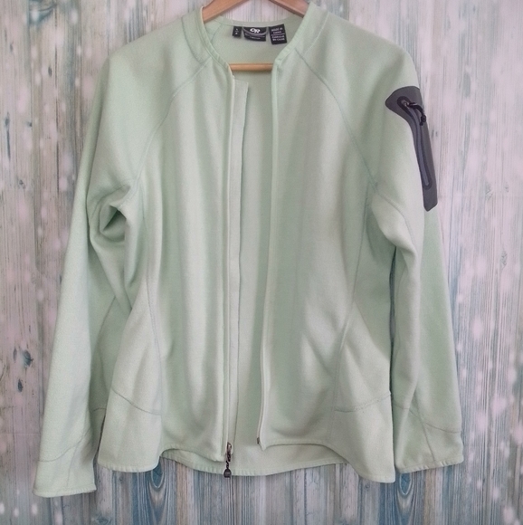 Outdoor research full zip wool blend full zip mid layer jacket large mint green - Picture 2 of 9